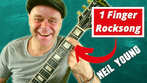 Mehr über den Artikel erfahren 1-Finger-Rocksong | Rockin‘ in the free world | Neil Young Gitarre