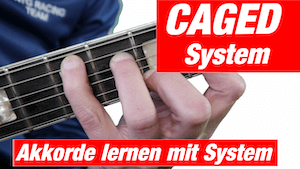 Mehr über den Artikel erfahren CAGED System Gitarre | Akkorde lernen mit System | Dur Akkorde Gitarre