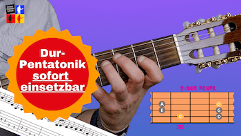 Mehr über den Artikel erfahren Dur Pentatonik Gitarre | Skala – Übungen – Wissen