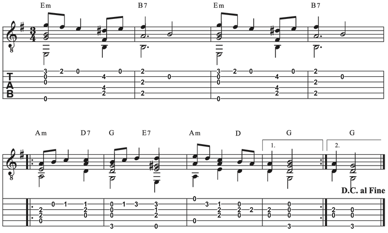 Jezus malusieńki Arrangement Gitarre