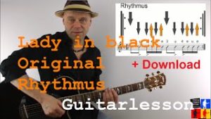 Mehr über den Artikel erfahren Gitarre lernen online – Rock-Klassiker – Lady in black Rhythmus – Anschlag