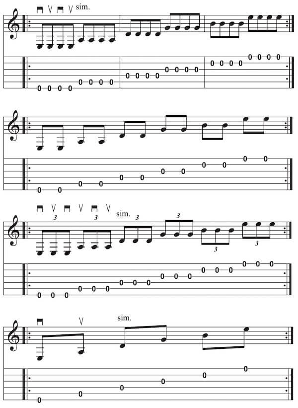 Spielen mit Plektrum