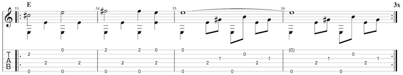 Refrain Outro I'm on fire von Bruce Springsteen im Country Picking