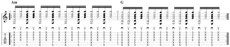 Reggae groove #6 Gitarre Rhythmus
