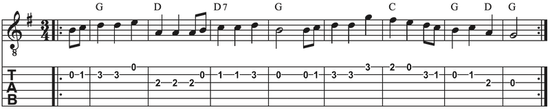 Weihnachtslieder auf Gitarre spielen Schneeflöckchen Weißröckchen