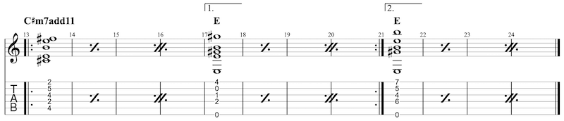 Interlude Akkordfolge