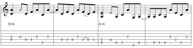 Two Finger Blues Blues Gitarre lernen 2 Blues Gitarre lernen Takte 5 - 8